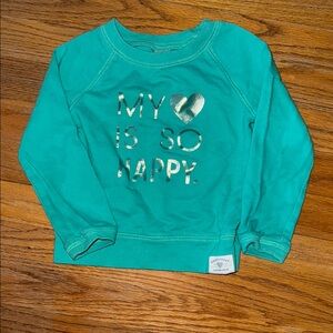 Carter's Green Graphic Sweatshirt Crew Neck